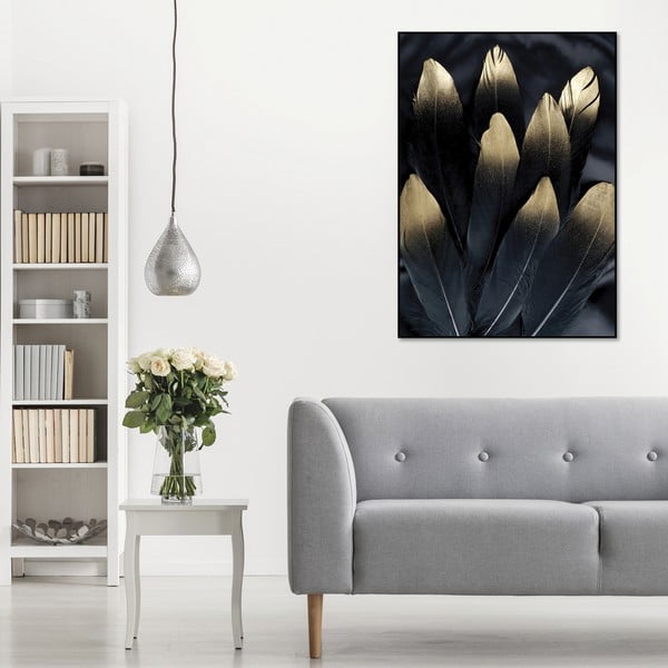 Glezna 50x70 cm Golden Feather – Malerifabrikken-image-1