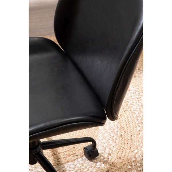 Melns mākslīgās ādas biroja krēsls Clinton – Premier Housewares-image-4