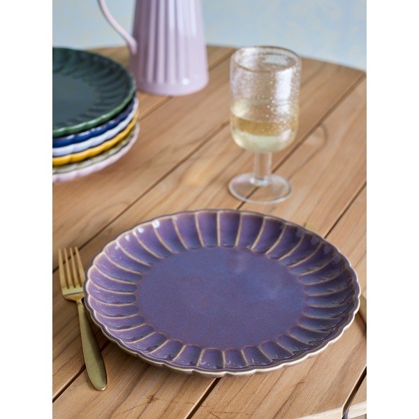 Tumši violets akmensmasas šķīvis ø 27 cm Latina – Bloomingville-image-1