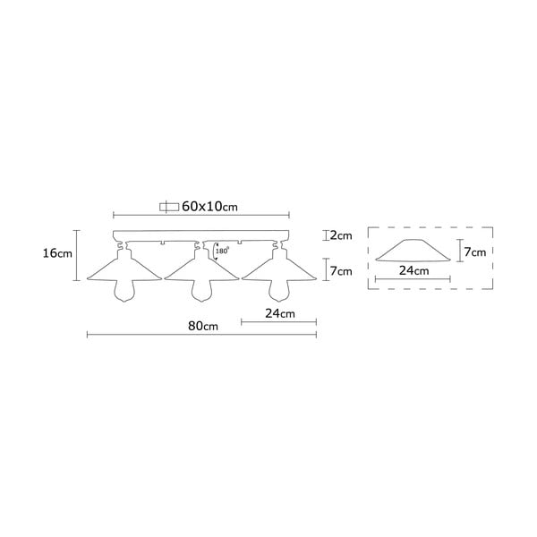 Melna griestu lampa ar metāla abažūru ø 24 cm Berceste – Opviq lights-image-4