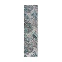Pelēks/tirkīzzils celiņa paklājs 80x300 cm Marbled – Flair Rugs