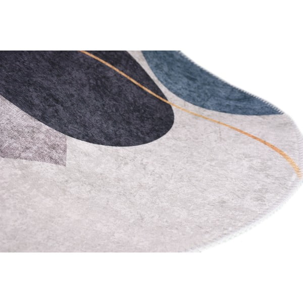 Zils/pelēks mazgājams paklājs 80x120 cm Oval – Vitaus-image-2