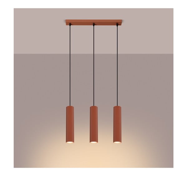 Ķieģeļu sarkana piekaramā lampa Gleam – Sollux-image-2