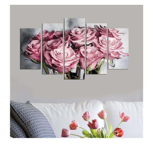Daudzdaļīga glezna Bouquet, 110 x 60 cm-image-1