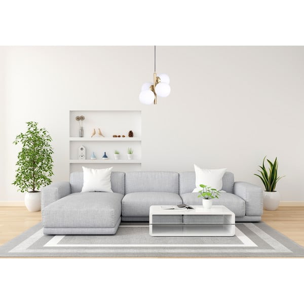 Balta/zelta krāsas piekaramā lampa ar stikla abažūru ø 15 cm Forte – Squid Lighting-image-2