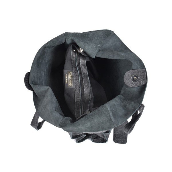 Melna ādas Isabella Rhea Tote Bag-image-4
