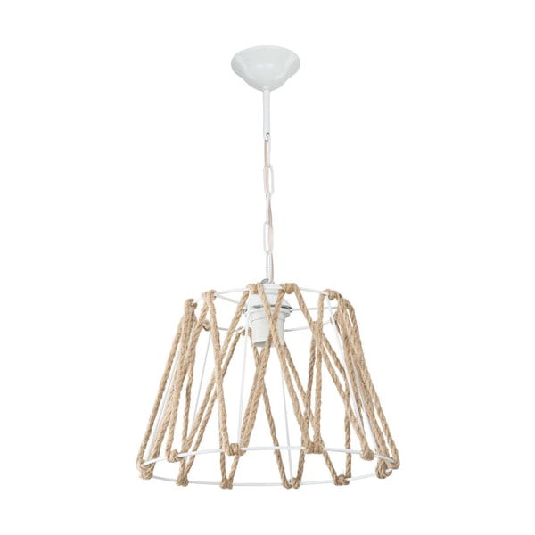 Balta/dabīga toņa griestu lampa 55x30 cm – Squid Lighting-image-2