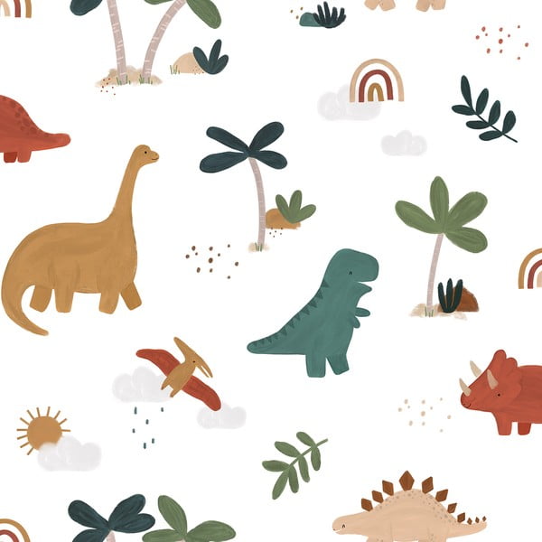 Bērnu tapetes 10 m x 50 cm Cool Dinosaurs – Lilipinso