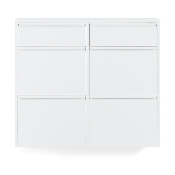 Balts metāla atverams apavu plaukts 98x86x15 cm Billy – Spinder Design-image-3