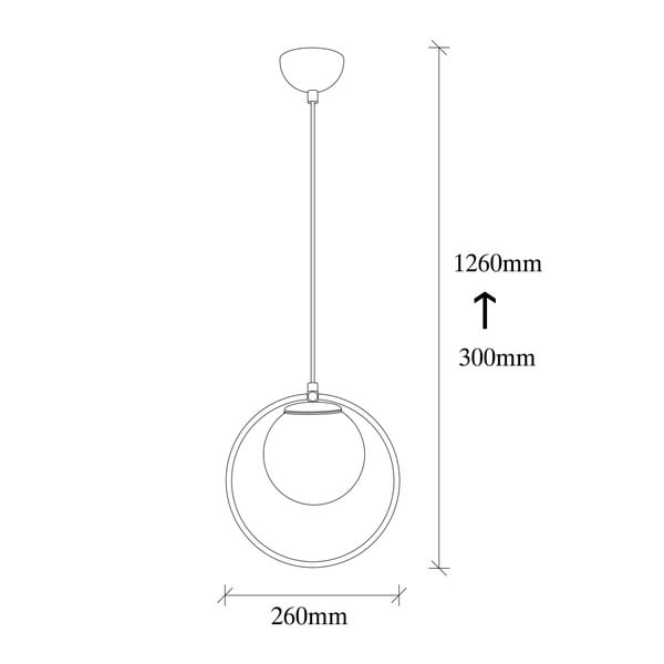 Melna metāla piekaramā lampa Opviq lights Vivi-image-1