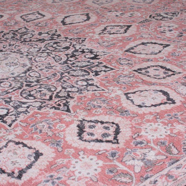 Rozā mazgājams paklājs 60x230 cm FOLD Somerton – Flair Rugs-image-2