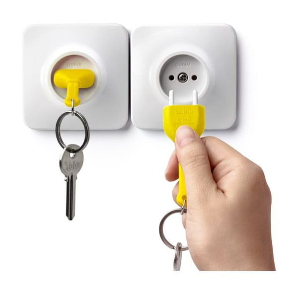 Qualy&CO Atvienojiet atslēgu piekariņu ar dzeltenu atslēgu piekariņu