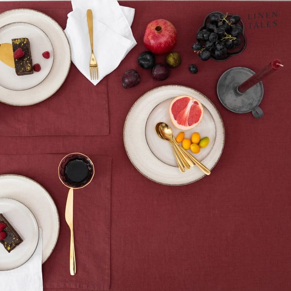 Lina galda paliktnis 35x45 cm Marsala – Linen Tales-image-2