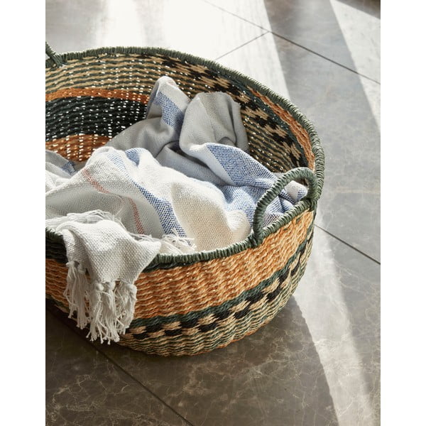 Bēši zils kokvilnas pleds Hübsch Dream, 140 x 200 cm-image-3