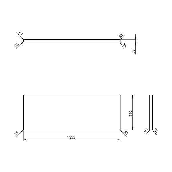 Dabīga toņa ozola masīvkoka vannasistabas letes virsma 100x36 cm Woody – Sapho-image-3
