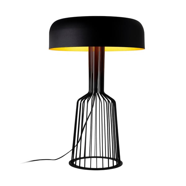 Melna galda lampa ar metāla abažūru (augstums 57 cm) Fellini – Opviq lights