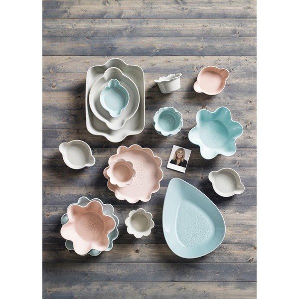 2 bēšas krāsas porcelāna trauku komplekts Sagaform Piccadilly Flowers, 13 x 6,5 cm-image-1