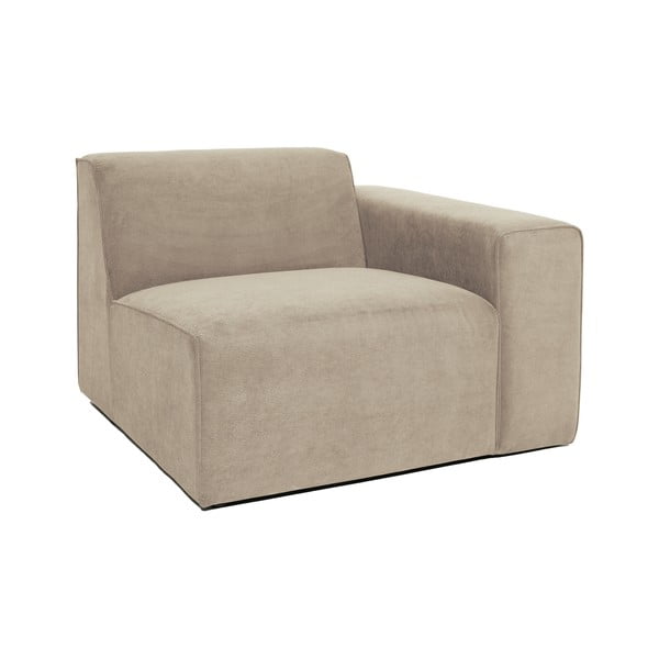 Bēšs velveta dīvāna gala modulis Scandic Sting, 101 cm, labais stūris-image-2