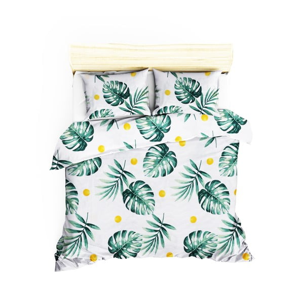 Kokvilnas gultas pārklāja un 2 spilvendrānu komplekts Masso Jungle, 200 x 220 cm