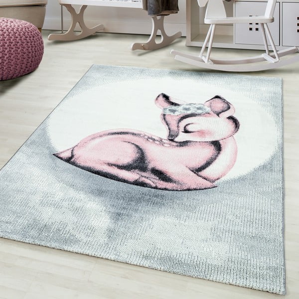 Gaiši rozā/gaiši pelēks bērnu paklājs 120x170 cm Bambi – Ayyildiz Carpets-image-1