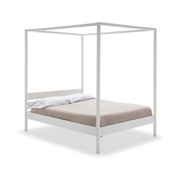 Balta divvietīga gulta ar režģi 140x190 cm Dossel – Marckeric-image-3