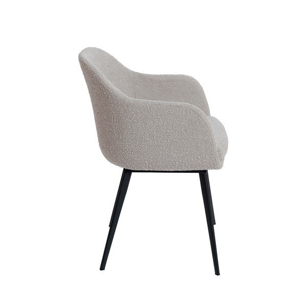 Bēšs polsterēts ēdamistabas krēsls ar roku balstiem Leone – Light & Living-image-2