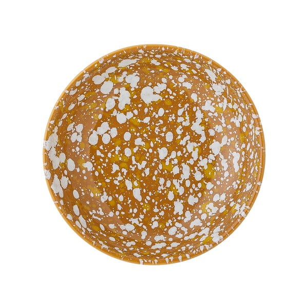 Oranžs un balts keramikas deserta šķīvis Bloomingville Carmel, ø 11 cm-image-2
