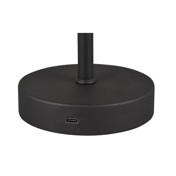 Matēti melna LED galda lampa ar regulējamu spilgtumu (augstums 30 cm) Jeff – Reality-image-4