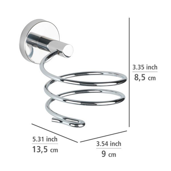 Spīdīgas sudraba krāsas nerūsējošā tērauda sienas fēna turētājs Bosio – Wenko-image-1