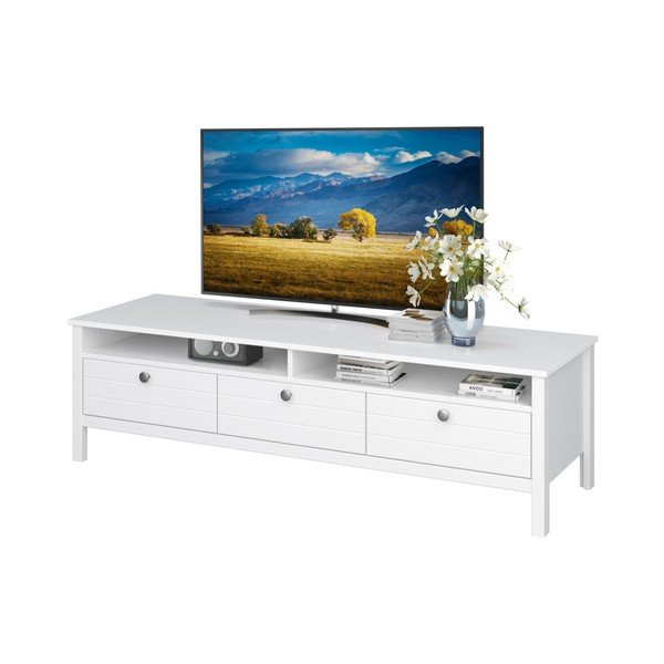 Balts TV galdiņš ar 3 atvilktnēm Støraa Norup-image-2