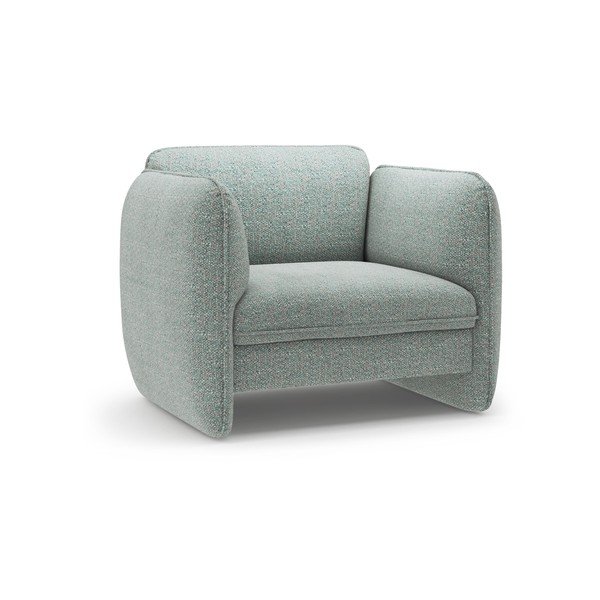 Zils atpūtas krēsls no šenila auduma Georgia – Micadoni 