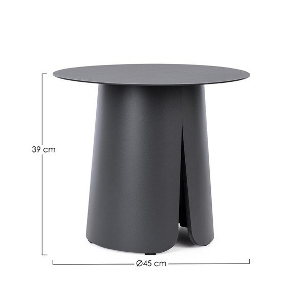 Alumīnija apaļš dārza galdiņš ø 45 cm Bryan – Bizzotto-image-2