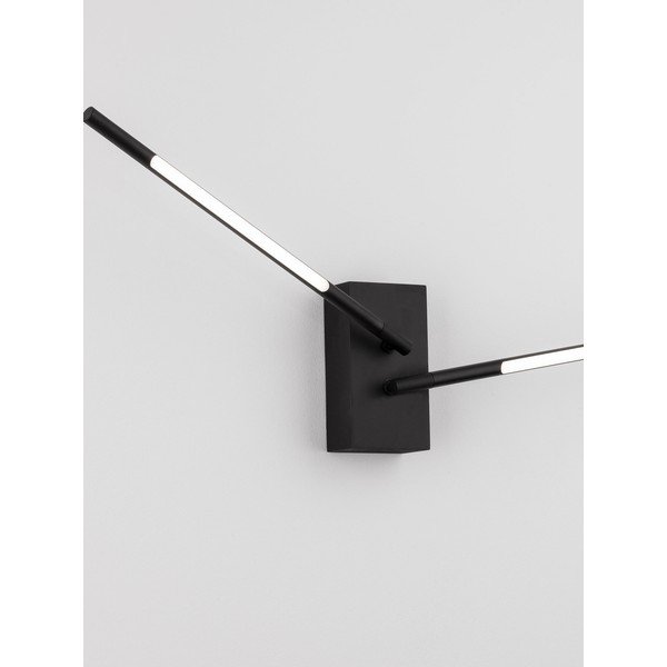 Melna metāla LED sienas lampa ar saliekamu konstrukciju Raccio – Nova Luce-image-4