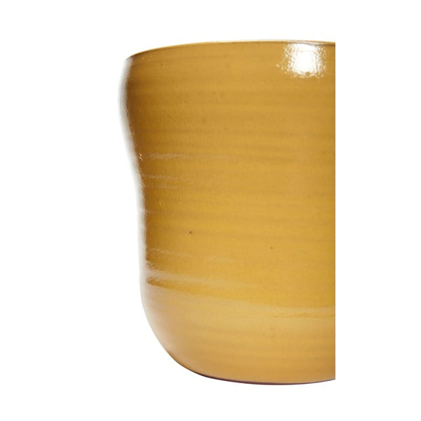 2 dzeltenu keramikas puķu podu komplekts Hübsch Tina-image-3