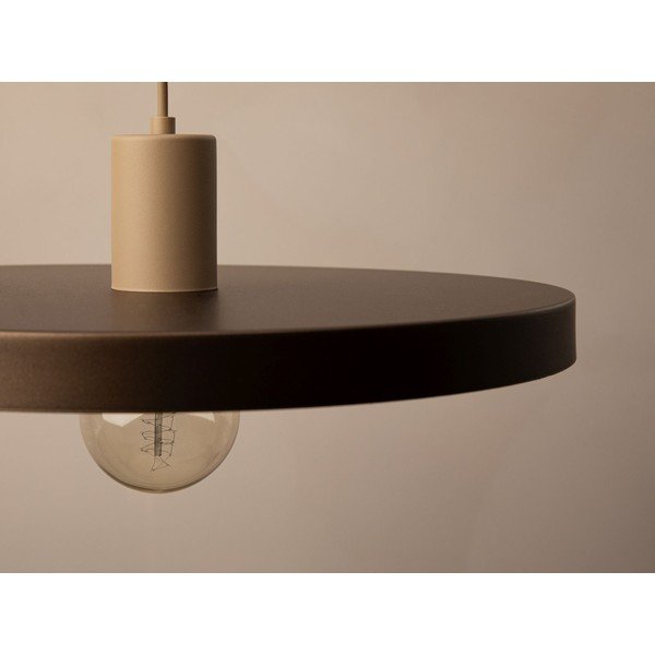 Gaiši brūna metāla piekaramā lampa ø 40 cm Ori – Micadoni -image-1