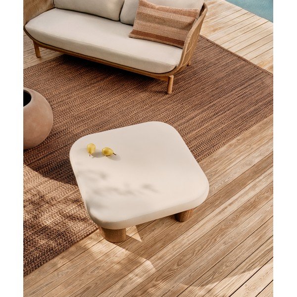 Dārza kafijas galdiņš ar betona galda virsmu 80x80 cm Labra – Kave Home-image-3