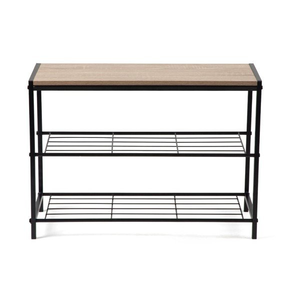 Melns tērauda apavu plaukts 63x44x30 cm Asten – Bonami Essentials-image-2