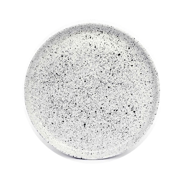 Balta un melna keramikas šķīvis ÅOOMI Mess, ø 27,5 cm