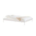 Balta tērauda divvietīga gulta bez galvgaļa ar redelēm 180x200 cm Eton Basic – noo.ma