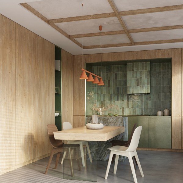 Ķieģeļu sarkana tērauda piekaramā lampa Zylo – Sollux-image-4
