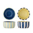 Dzeltenas/zilas keramikas bļodiņas (4 gab.) 300 ml Phoenix – Bloomingville