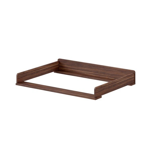 Tumša dabīga toņa pārtinamais galds (piemērotas kumodes dziļums 55 cm) ar riekstkoka imitāciju Ilyas – Vipack