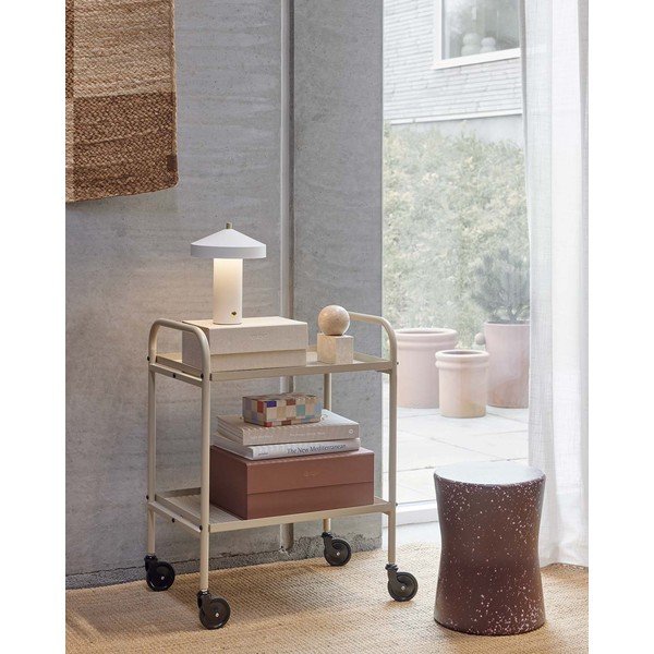 Tērauda servēšanas galdiņš uz riteņiem 37,5x52 cm Maki – OYOY Living Design-image-1