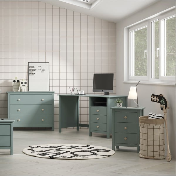 Priedes masīvkoka bērnu rakstāmgalds 54x120 cm Max – Marckeric-image-1