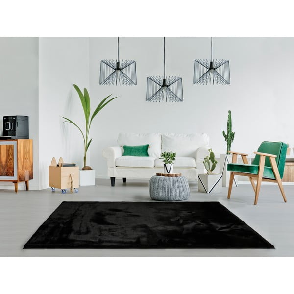 Melns paklājs Universal Fox Liso, 160 x 230 cm-image-1