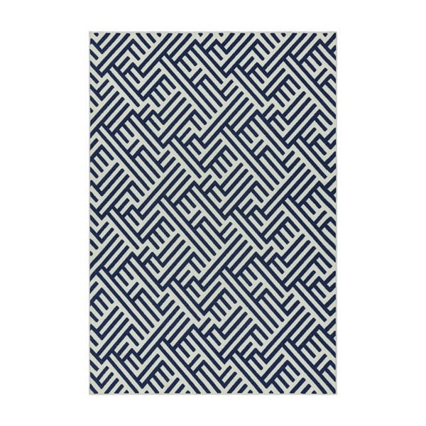 Zili balts paklājs Asiatic Carpets Antibes, 200 x 290 cm