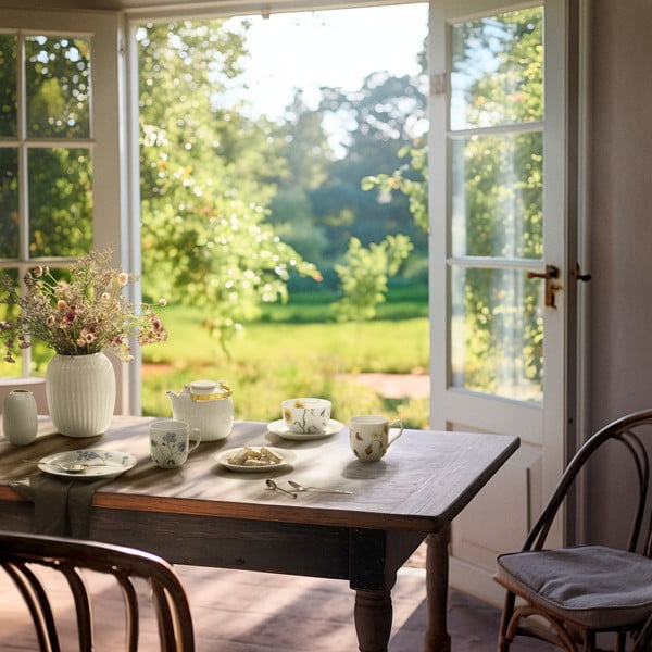 Balts deserta porcelāna šķīvis ø 22 cm Hammershøi Summer – Kähler Design-image-3