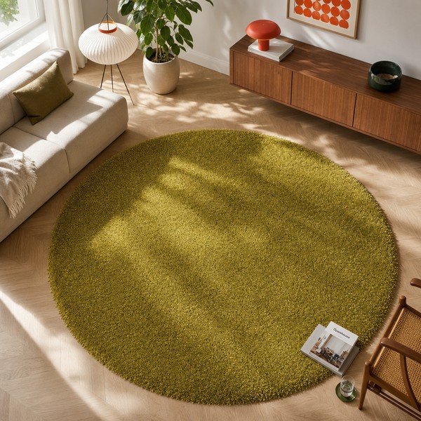 Zaļš paklājs Universal Aqua Liso, ø 80 cm-image-4