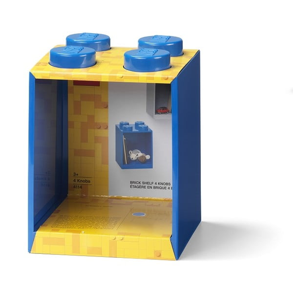 Bērnu zilais sienas plaukts Brick 4 - LEGO®-image-3