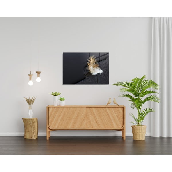 Stikla glezna 100x70 cm Feather – Wallity-image-1